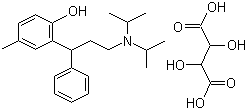structure of CAS# 124937-52-6, Tolterodine tartrate