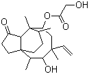 CAS # 125-65-5, Pleuromulin, Drosophilin B, 5-Hydroxy-4,6,9,10-tetramethyl-1-oxo-6-vinyldecahydro-3a,9-propanocyclopenta[8]annulen-8-yl hydroxyacetate