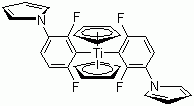 structure of CAS# 125051-32-3, 双(1-(2,4-二氟苯基)-3-吡咯基)二茂钛