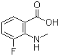 structure of CAS# 1250921-20-0, 3-氟-2-(甲基氨基)苯甲酸