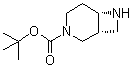 structure of CAS# 1250993-51-1, (1R,6S)-rel-3,7-二氮杂双环[4.2.0]辛烷-3-羧酸叔丁酯