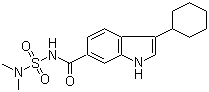 CAS 登录号：1251033-29-0, 3-环己基-N-[(二甲基氨基)磺酰基]-1H-吲哚-6-甲酰胺