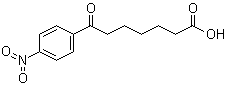 structure of CAS# 125174-01-8, 4-硝基-zeta-氧代苯庚酸