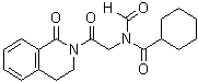 structure of CAS# 125273-88-3, N-[2-(3,4-二氢-1-氧代-2(1H)-异喹啉基)-2-氧代乙基]-N-甲酰基环己烷甲酰胺