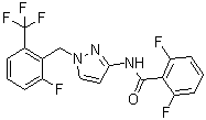 CAS 登录号：1253186-49-0, 2,6-二氟-N-[1-[[2-氟-6-(三氟甲基)苯基]甲基]-1H-吡唑-3-基]苯甲酰胺