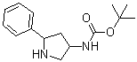 structure of CAS# 1253789-67-1, (5-苯基吡咯烷-3-基)氨基甲酸叔丁酯