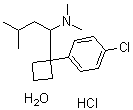 Sibutramine hydrochloride monohydrate molecular structure (CAS 125494-59-9)