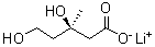 (3R)-3,5-二羟基-3-甲基戊酸锂盐分子结构 (CAS 1255502-07-8)