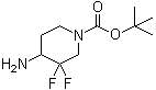 structure of CAS# 1255666-48-8, 4-氨基-3,3-二氟-1-哌啶羧酸叔丁酯