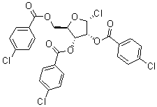 CAS # 125598-74-5, alpha-D-Ribofuranosyl chloride tris(4-chlorobenzoate)
