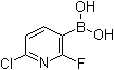 structure of CAS# 1256345-66-0, 6-氯-2-氟吡啶-3-硼酸