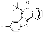 structure of CAS# 1256387-74-2, (1R,3S,4S)-3-(6-溴-1H-苯并咪唑-2-基)-2-氮杂双环[2.2.1]庚烷-2-羧酸叔丁酯