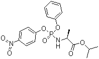 structure of CAS# 1256490-31-9, N-[(S)-(4-硝基苯氧基)苯氧基磷酰基]-L-丙氨酸异丙酯