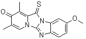 CAS # 125656-83-9, 9-Methoxy-1,3-dimethyl-12-thioxo-pyrido[1',2':3,4]imidazo[1,2-a]benzimidazol-2(12H)-one