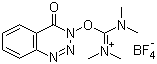structure of CAS# 125700-69-8, N,N,N',N'-四甲基-O-(3,4-二氢-4-氧代-1,2,3-苯并三嗪-3-基)脲四氟硼酸盐
