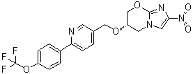 structure of CAS# 1257426-19-9, (6S)-6,7-二氢-2-硝基-6-[[6-[4-(三氟甲氧基)苯基]-3-吡啶基]甲氧基]-5H-咪唑并[2,1-b][1,3]恶嗪