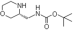 structure of CAS# 1257850-83-1, tert-Butyl (R)-(morpholin-3-ylmethyl)carbamate