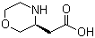 structure of CAS# 1257856-13-5, (3S)-3-Morpholineacetic acid