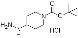 structure of CAS# 1258001-18-1, 4-肼基哌啶-1-羧酸叔丁酯盐酸盐