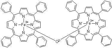 structure of CAS# 12582-61-5, mu-Oxobis[alpha,beta,gamma,delta-tetraphenylporphinatoiron(III)]