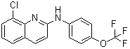 structure of CAS# 1258453-75-6, 8-氯-N-[4-(三氟甲氧基)苯基]-2-喹啉胺