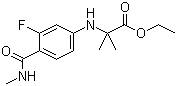 structure of CAS# 1258638-92-4, N-[3-氟-4-[(甲基氨基)羰基]苯基]-2-甲基丙氨酸乙酯