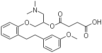 CAS # 125926-17-2, Sarpogrelate, (+/-)-2-(Dimethylamino)-1-{(o-(m-methoxyphenethyl)phenoxy)methyl}ethyl hydrogen succinate