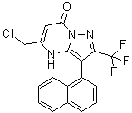 CAS # 1259536-70-3, 5-(Chloromethyl)-3-(1-naphthalenyl)-2-(trifluoromethyl)pyrazolo[1,5-a]pyrimidin-7(4H)-one