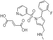 CAS # 1260141-27-2, Vonoprazan Fumarate, TAK 438,5-(2-Fluorophenyl)-N-methyl-1-(3-pyridinylsulfonyl)-1H-pyrrole-3-methanamine 2-butenedioate