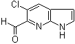 structure of CAS# 1260382-91-9, 5-氯-1H-吡咯并[2,3-b]吡啶-6-甲醛