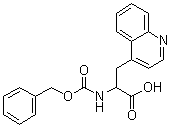 structure of CAS# 1260640-88-7, alpha-[[苄氧羰基]氨基]-4-喹啉丙酸
