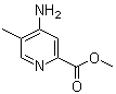 structure of CAS# 1260665-41-5, 4-氨基-5-甲基-2-吡啶羧酸甲酯