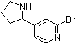 structure of CAS# 1260665-46-0, 2-溴-4-(2-吡咯烷基)吡啶