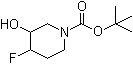 structure of CAS# 1260772-97-1, 4-氟-3-羟基-1-哌啶羧酸叔丁酯