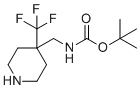 structure of CAS# 1260836-26-7, (4-三氟甲基-哌啶-4-基甲基)-氨基甲酸叔-丁基酯
