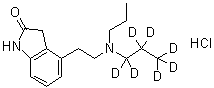 CAS 登录号：1261396-31-9, 4-[2-[丙基(丙基-1,1,2,2,3,3,3-d<sub>7</sub>)氨基]乙基]-1,3-二氢-2H-吲哚-2-酮盐酸盐