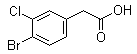 structure of CAS# 1261643-24-6, 4-溴-3-氯苯乙酸