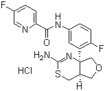 CAS # 1262036-49-6, LY 2886721 hydrochloride salt, N-[3-[(4aS,7aS)-2-Amino-5,7-dihydro-4H-furo[3,4-d][1,3]thiazin-7a(4aH)-yl]-4-fluorophenyl]-5-fluoro-2-pyridinecarboxamide hydrochloride