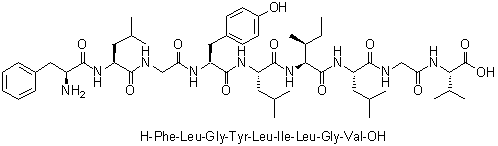 CAS 登录号：1262622-91-2, L-苯丙氨酰-L-亮氨酰甘氨酰-L-酪氨酰-L-亮氨酰-L-异亮氨酰-L-亮氨酰甘氨酰-L-缬氨酸