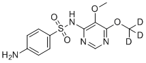 structure of CAS# 1262770-70-6, Sulfadoxine D3