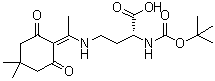 CAS 登录号：1263046-41-8, (2R)-4-[[1-(4,4-二甲基-2,6-二氧代环己基亚基)乙基]氨基]-2-[[叔丁氧羰基]氨基]丁酸