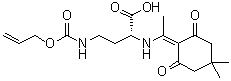 CAS # 1263046-79-2, (2R)-2-[[1-(4,4-Dimethyl-2,6-dioxocyclohexylidene)ethyl]amino]-4-[[(2-propen-1-yloxy)carbonyl]amino]butanoic acid