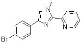 structure of CAS# 1263284-43-0, 2-[4-(4-Bromophenyl)-1-methyl-1H-imidazol-2-yl]pyridine