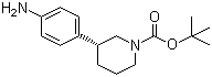 CAS 登录号：1263284-59-8, (3R)-3-(4-氨基苯基)-1-哌啶甲酸叔丁酯