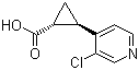CAS 登录号：1263284-68-9, (1R,2R)-rel-2-(3-氯-4-吡啶基)环丙烷羧酸