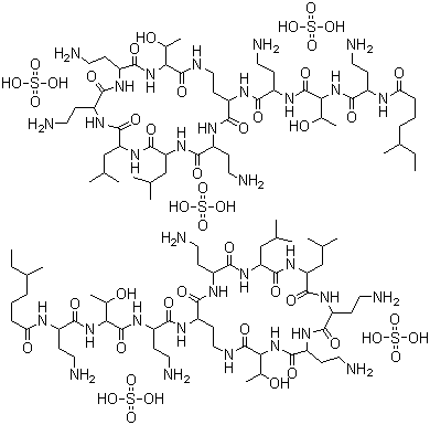 CAS 登录号：1264-72-8, 硫酸粘杆菌素, 硫酸粘菌素
