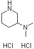 structure of CAS# 126584-46-1, N,N-Dimethylpiperidin-3-amine dihydrochloride