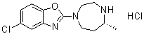 structure of CAS# 1266664-66-7, 5-氯-2-((R)-5-甲基-[1,4]二氮杂环庚-1-基)苯并恶唑盐酸盐