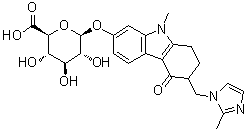 CAS # 126671-74-7, 2,3,4,9-Tetrahydro-9-methyl-3-[(2-methyl-1H-imidazol-1-yl)methyl]-4-oxo-1H-carbazol-7-yl beta-D-glucopyranosiduronic acid