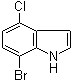 structure of CAS# 126811-29-8, 7-溴-4-氯-1H-吲哚